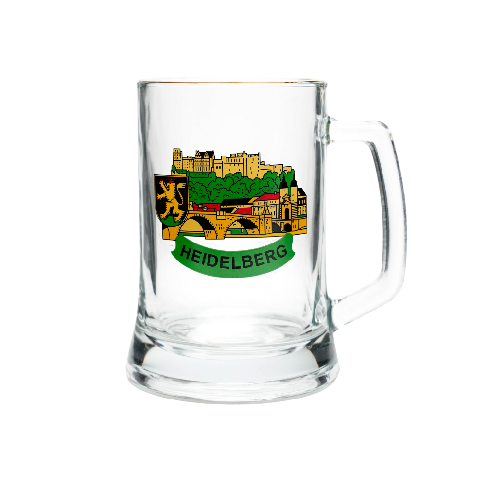 Amend Souvenir Sternbodenseidel 0,4 l mit Heidelberg-Wappen – Bierglas Deutschland Souvenir