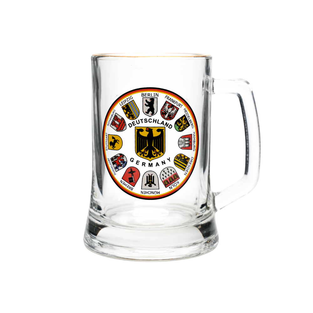 Amend Souvenir Sternbodenseidel 0,4 l mit Wappenkranz-Motiv – Bierglas Deutschland Souvenir