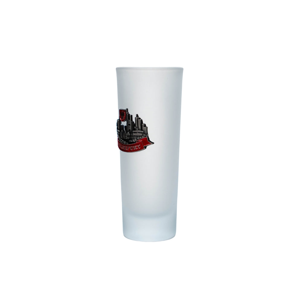 Amend Souvenir Vodkaglas Frankfurt matt – Schnapsglas Deutschland Souvenir