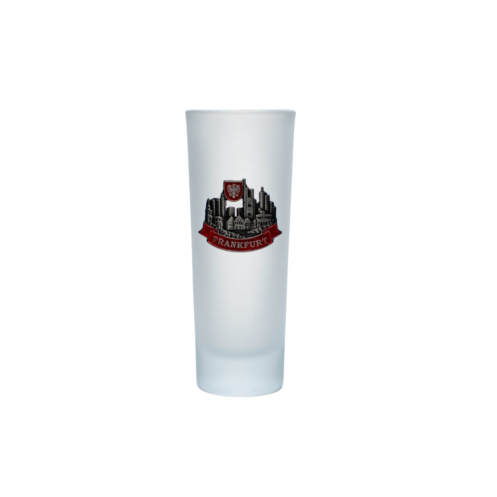 Amend Souvenir Vodkaglas Frankfurt matt – Schnapsglas Deutschland Souvenir