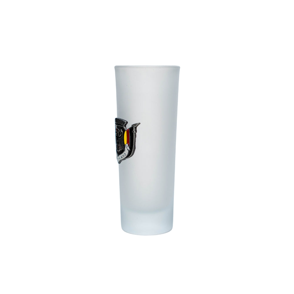 Amend Souvenir Vodkaglas Deutschland-Wappen matt – Schnapsglas Deutschland Souvenir