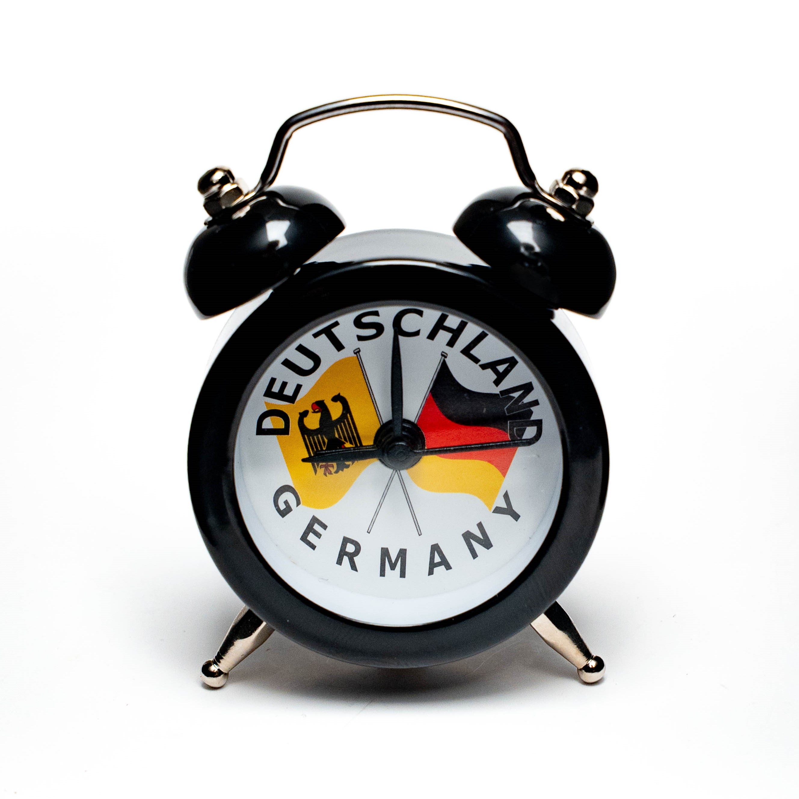Amend Souvenir Mini-Wecker mit gekreuzten Flaggen – Deutschland Souvenir