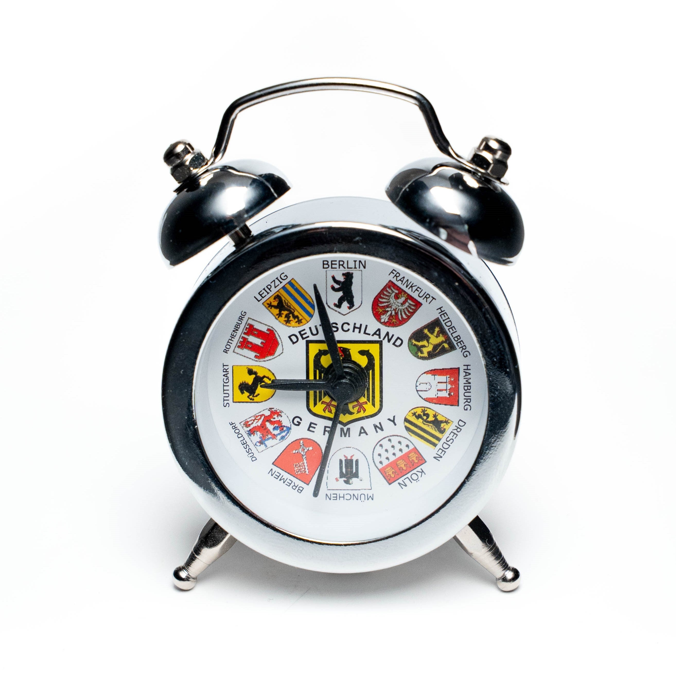 Amend Souvenir Mini-Wecker mit Wappenkranz-Motiv – Deutschland Souvenir