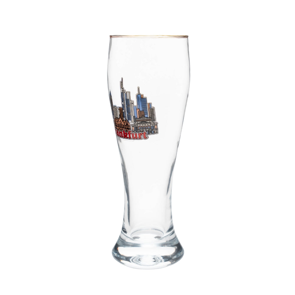 Amend Souvenir Weizenglas 0,3 l mit Frankfurt Skyline – Bierglas Deutschland Souvenir