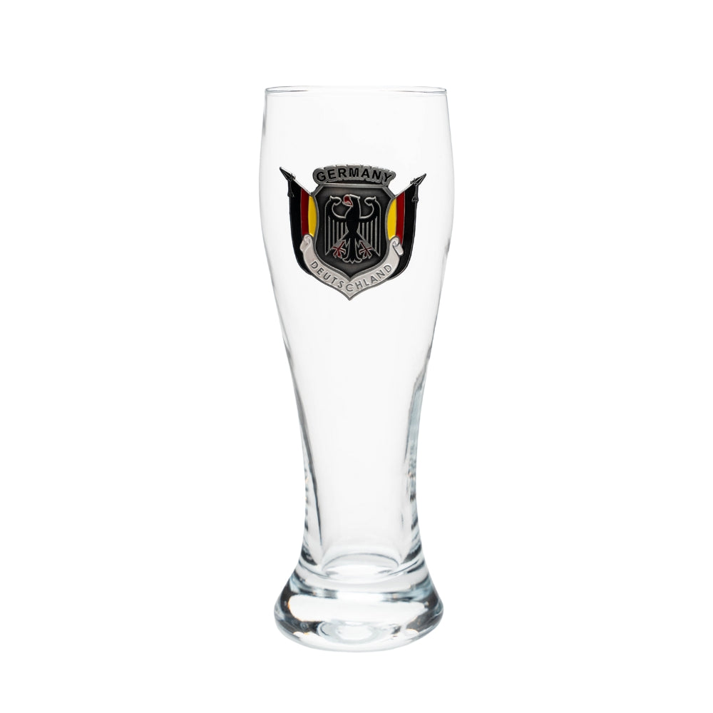 Amend Souvenir Weizenglas 0,3 l mit Metall-Wappen – Bierglas Deutschland Souvenir