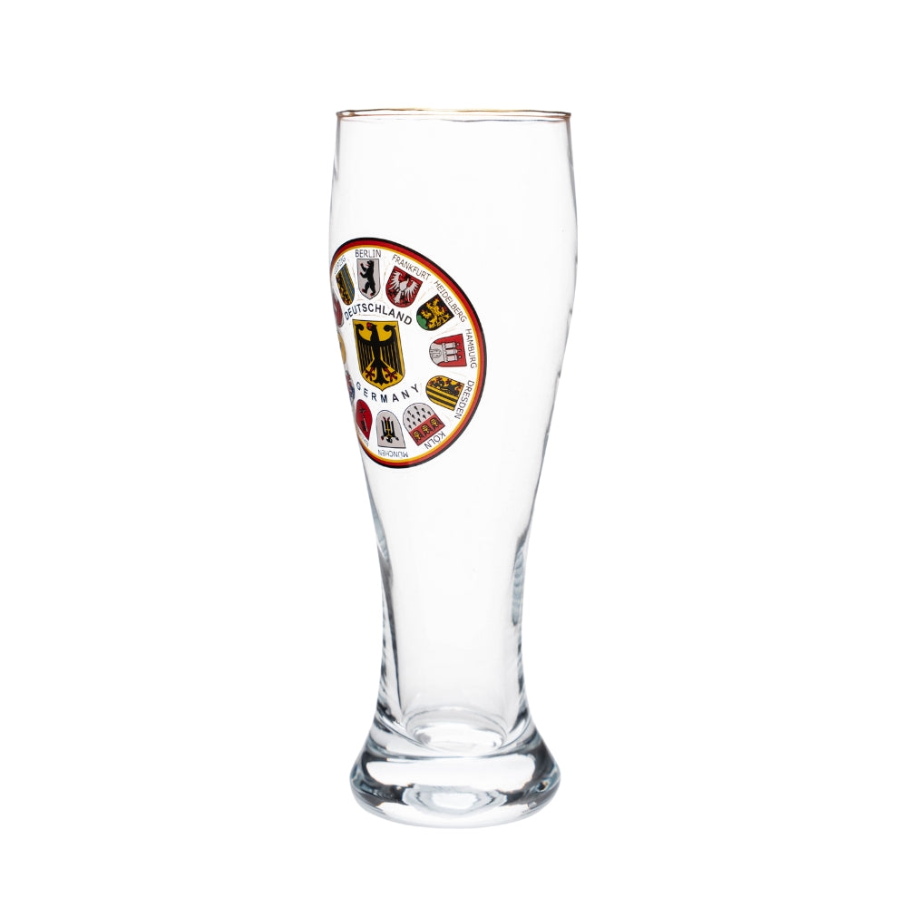 Amend Souvenir Weizenglas 0,3 l mit Wappenkranz-Motiv – Bierglas Deutschland Souvenir