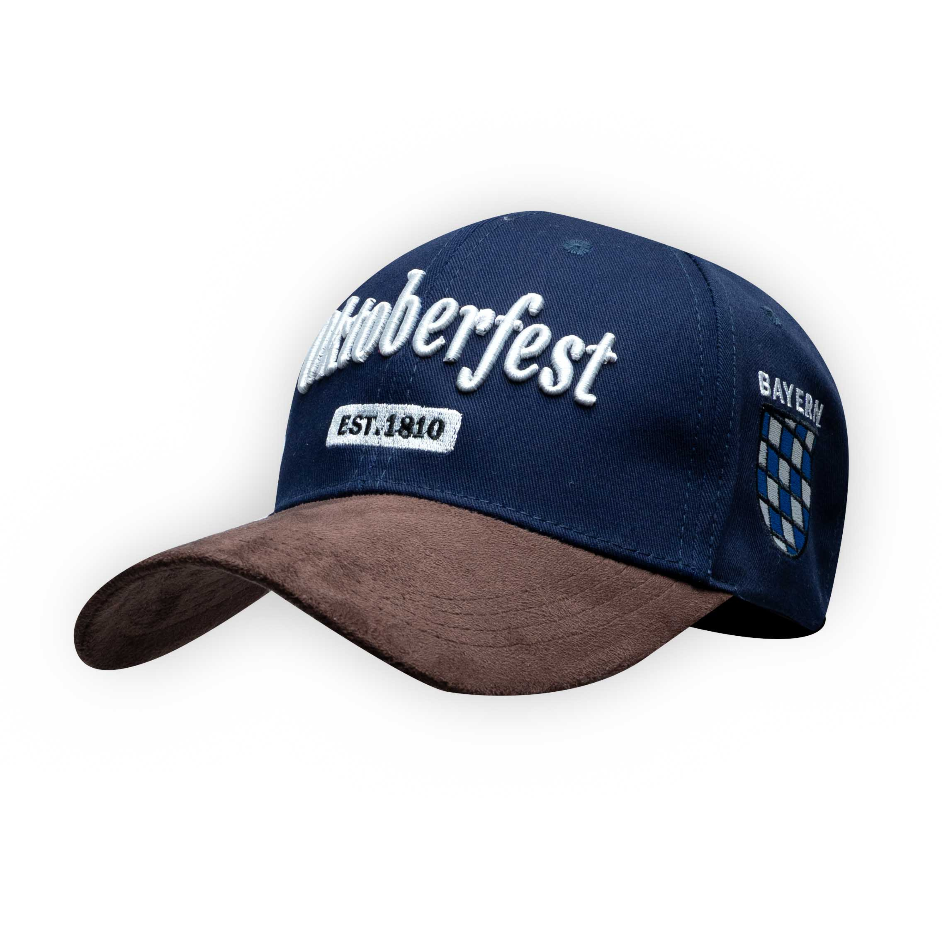Cap Leder Oktoberfest blau