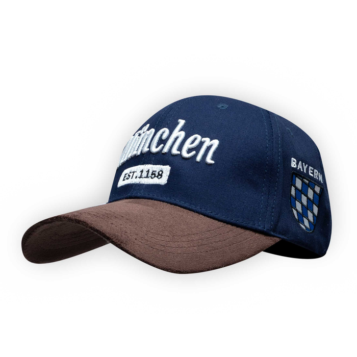 Cap Leder München blau