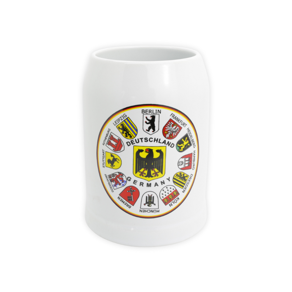 Bierkrug 0,5L Wappenkranz in Box