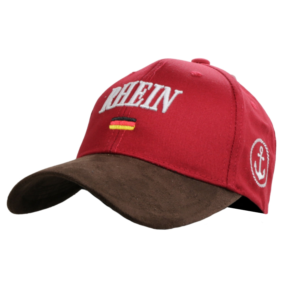 Cap leather Rhine red