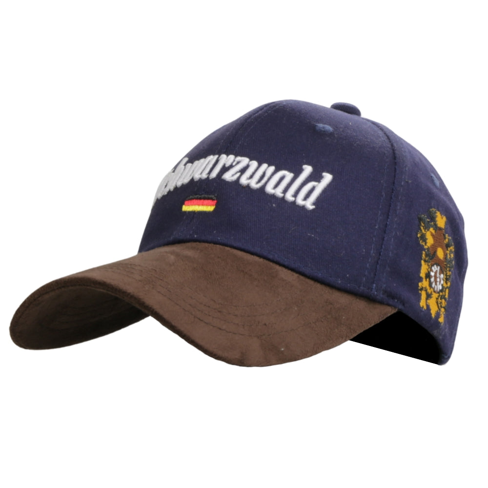 Cap leather Black Forest navy