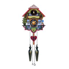 Cuckoo clock house colorful