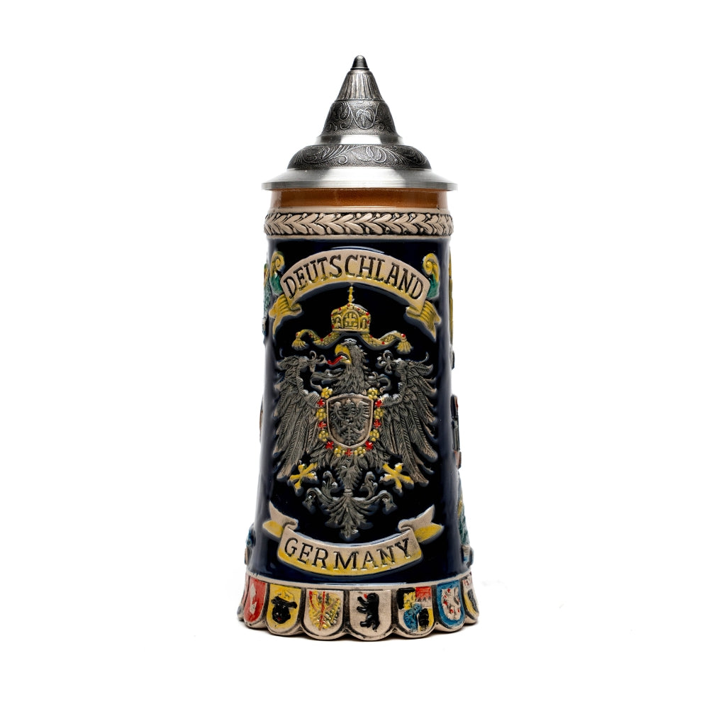 Bierkrug groß Adler mit Wappen