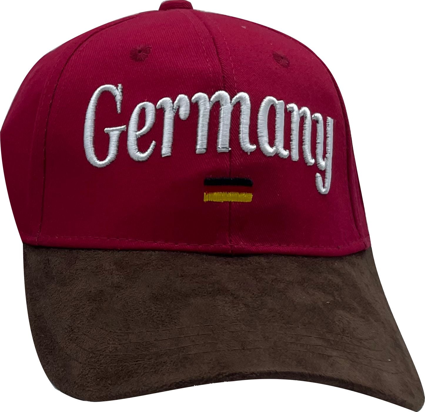 Cap leather Germany red