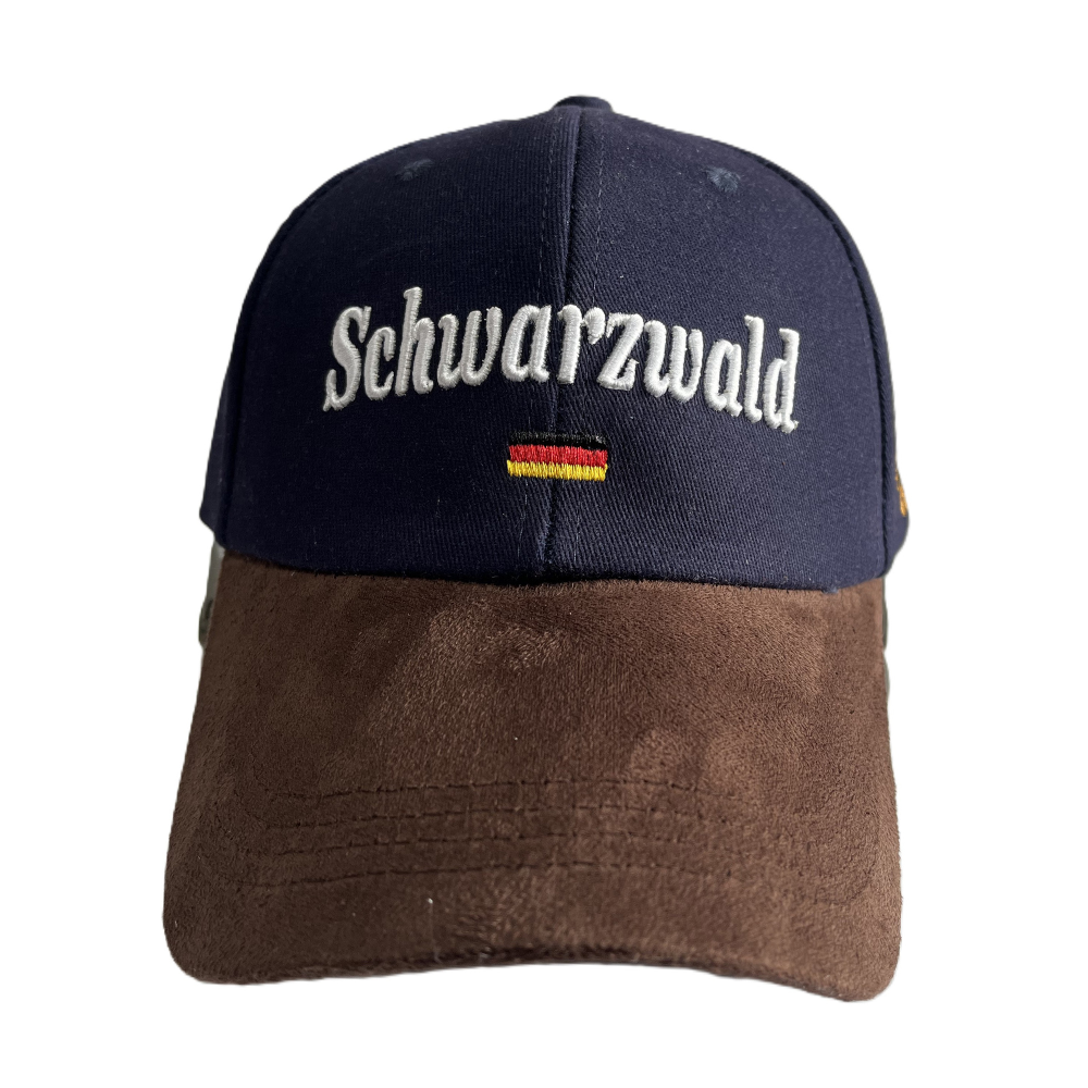 Cap leather Black Forest navy