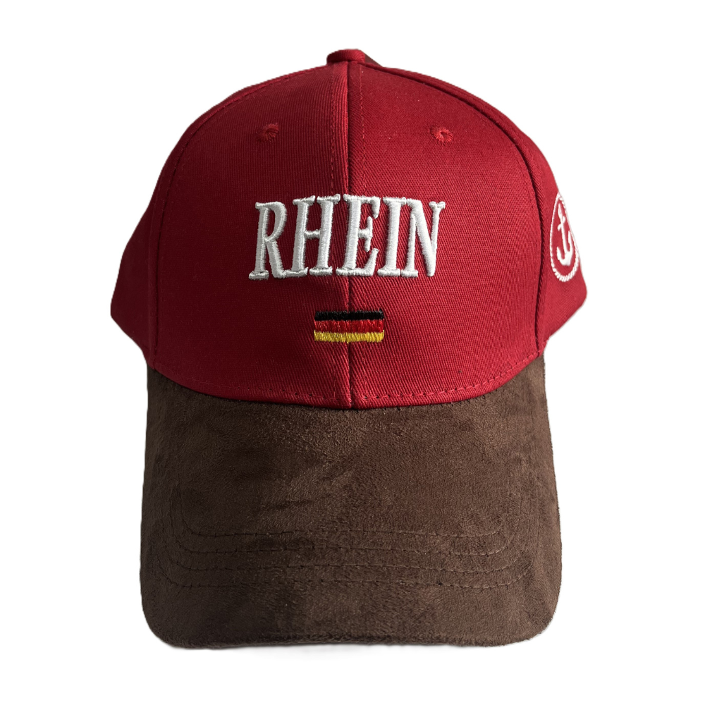Cap leather Rhine red