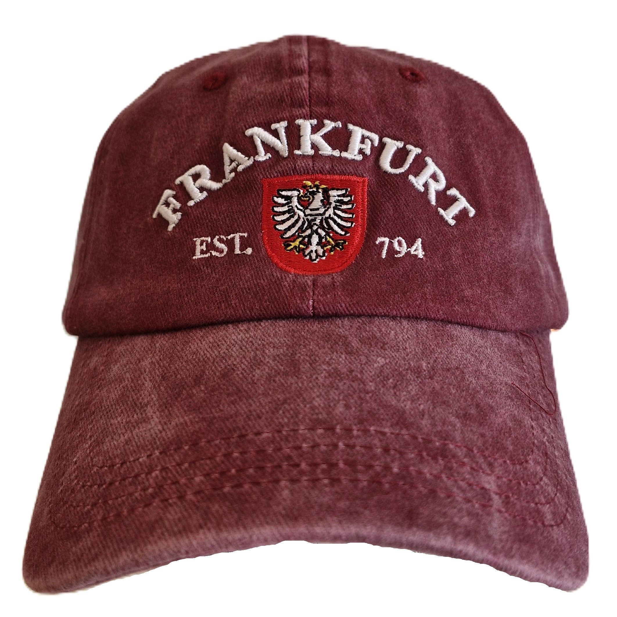 Cap washed Frankfurt red
