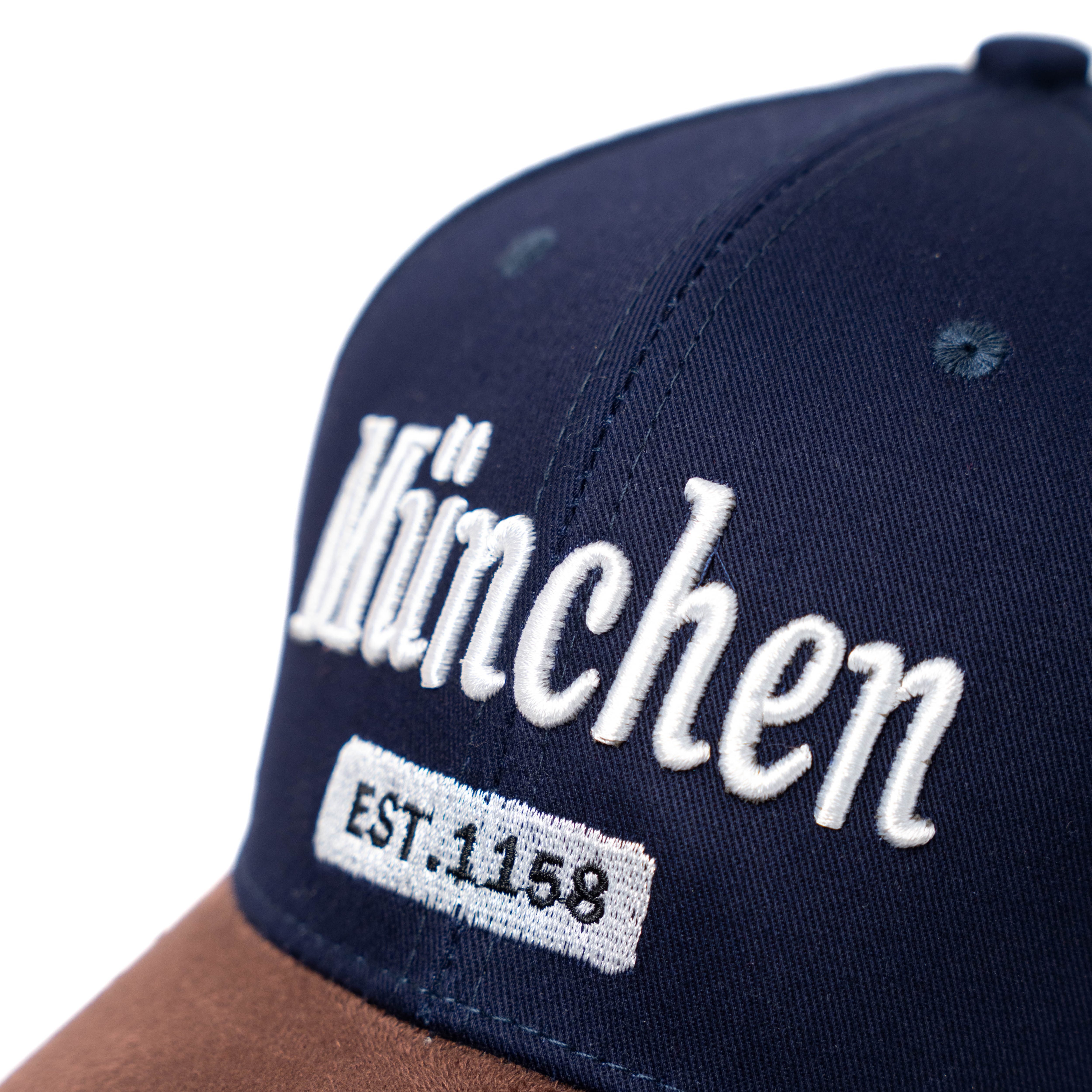 Cap Leder München blau