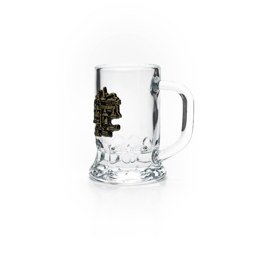 Glass egg mini 2cl card metal