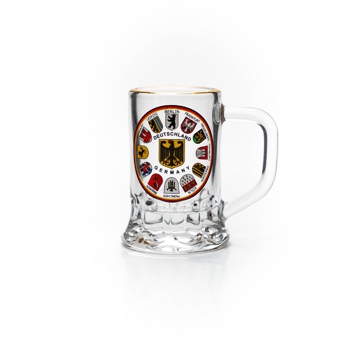 Glass mug mini 2cl coat of arms wreath