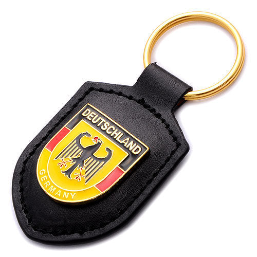 Leather keychain Germany coat of arms