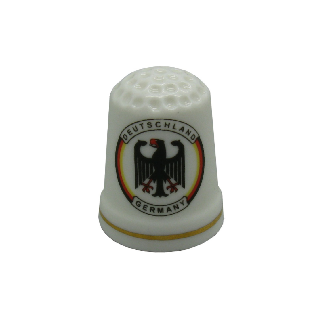 Fingerhut Porzellan Adler rund