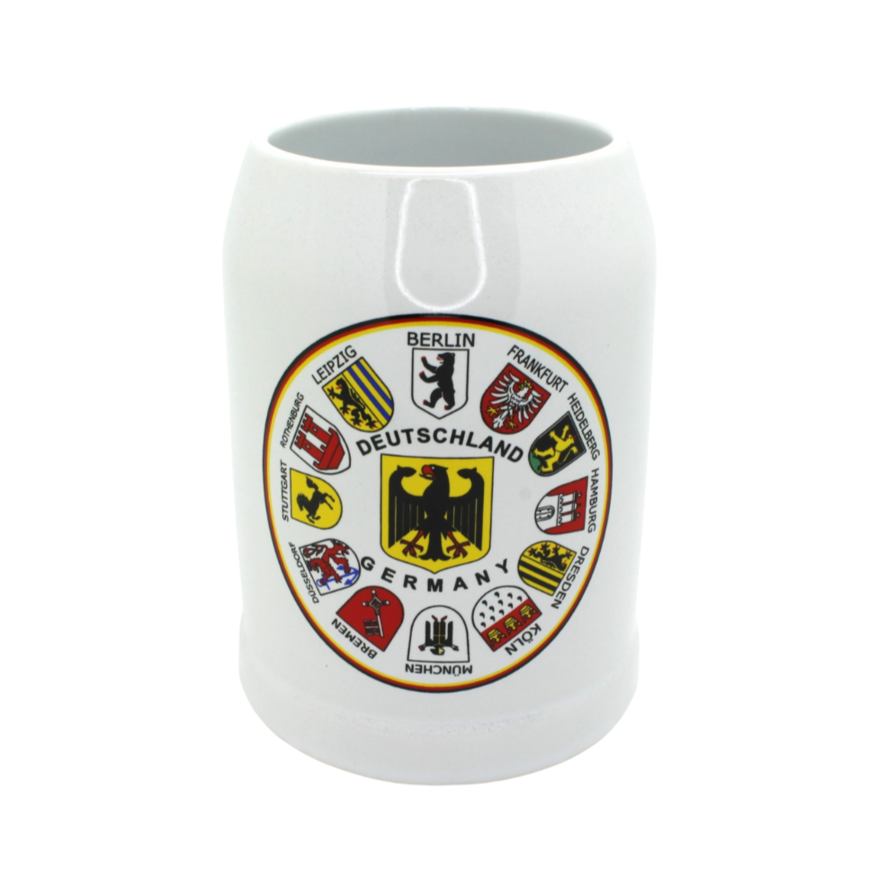 Beer mug 0.5L coat of arms in box