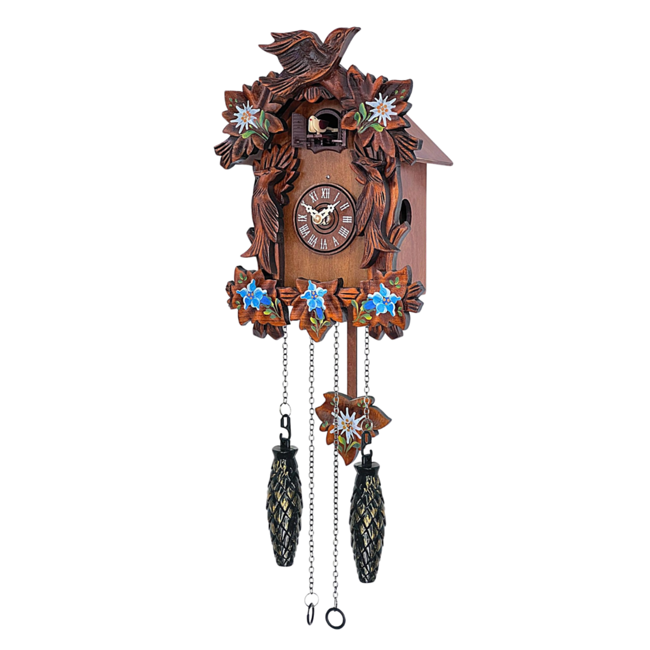 Cuckoo clock 3 bird painted
