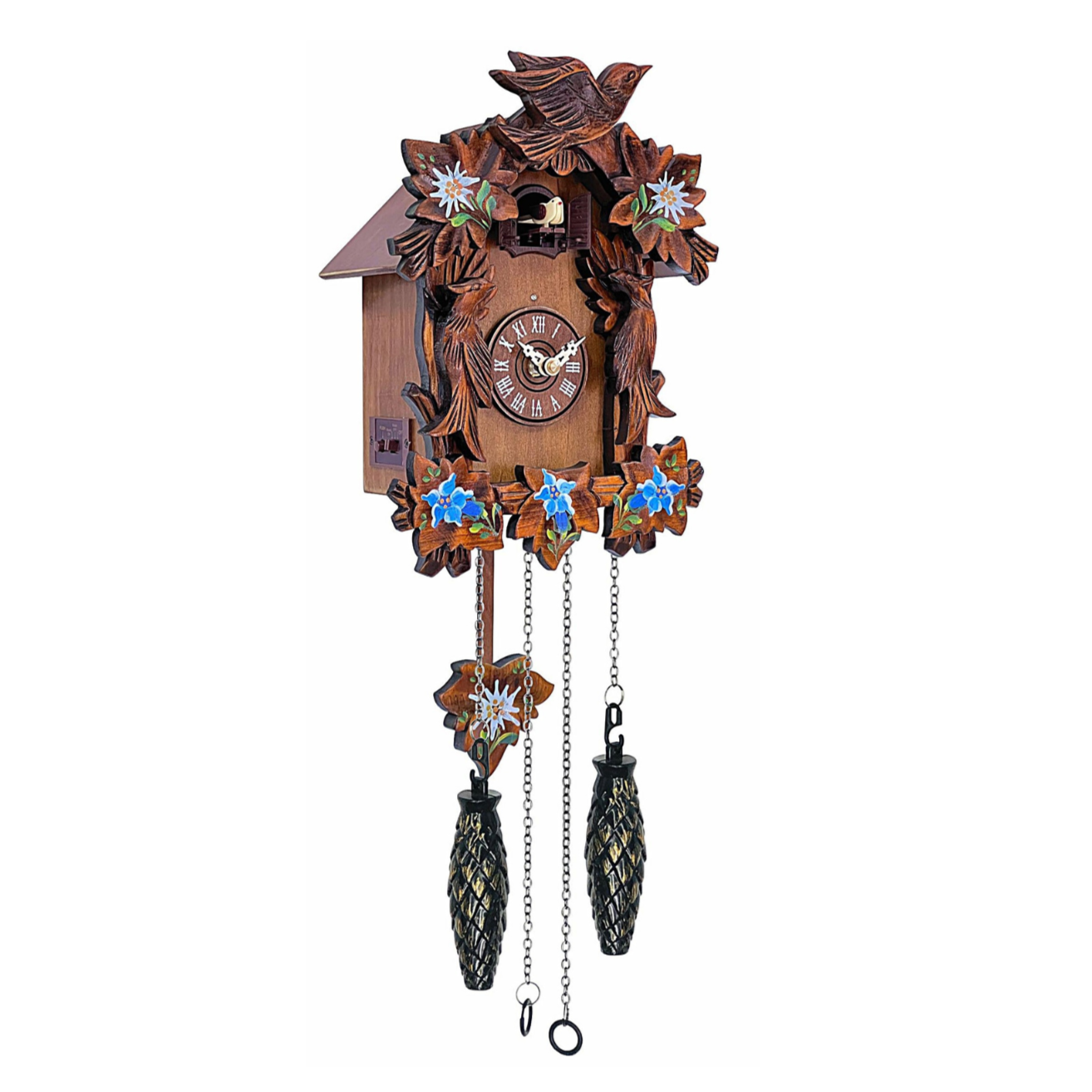 Cuckoo clock 3 bird painted