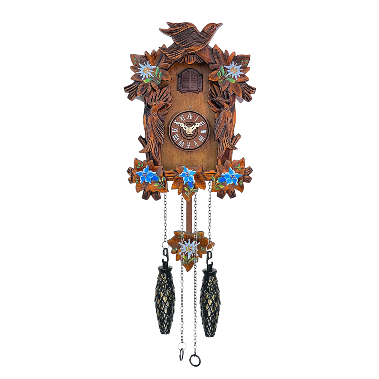 Cuckoo clock 3 bird painted