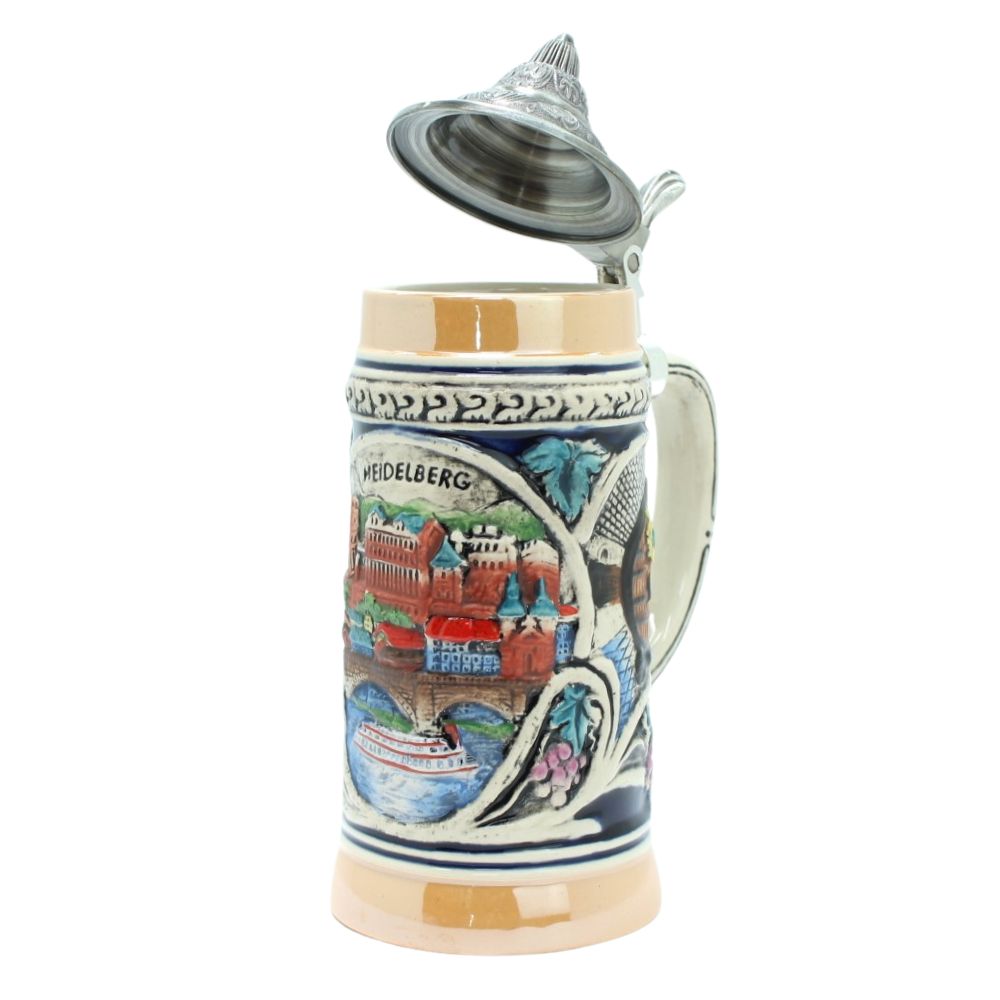 Beer mug medium Heidelberg relief