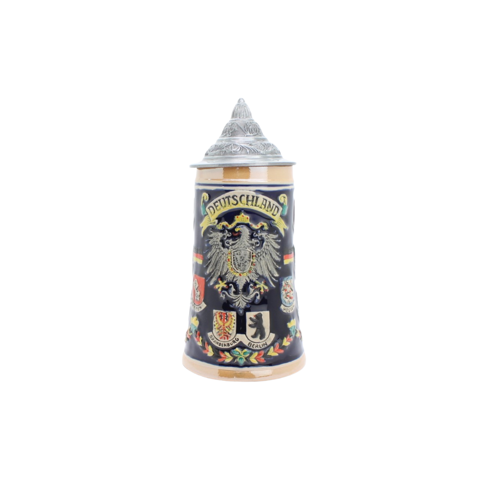 Small beer mug with D-coat of arms