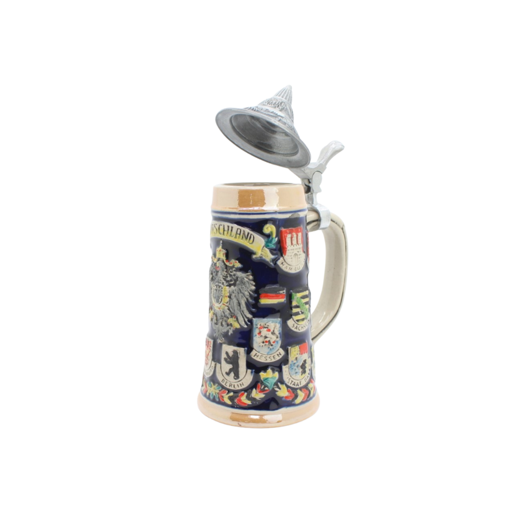 Small beer mug with D-coat of arms