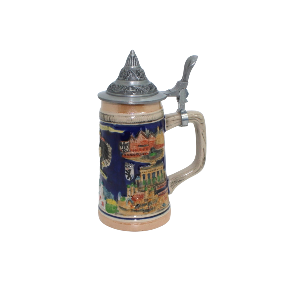 Small beer mug with D-coat of arms