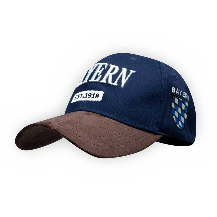 Cap Leder Bayern blau