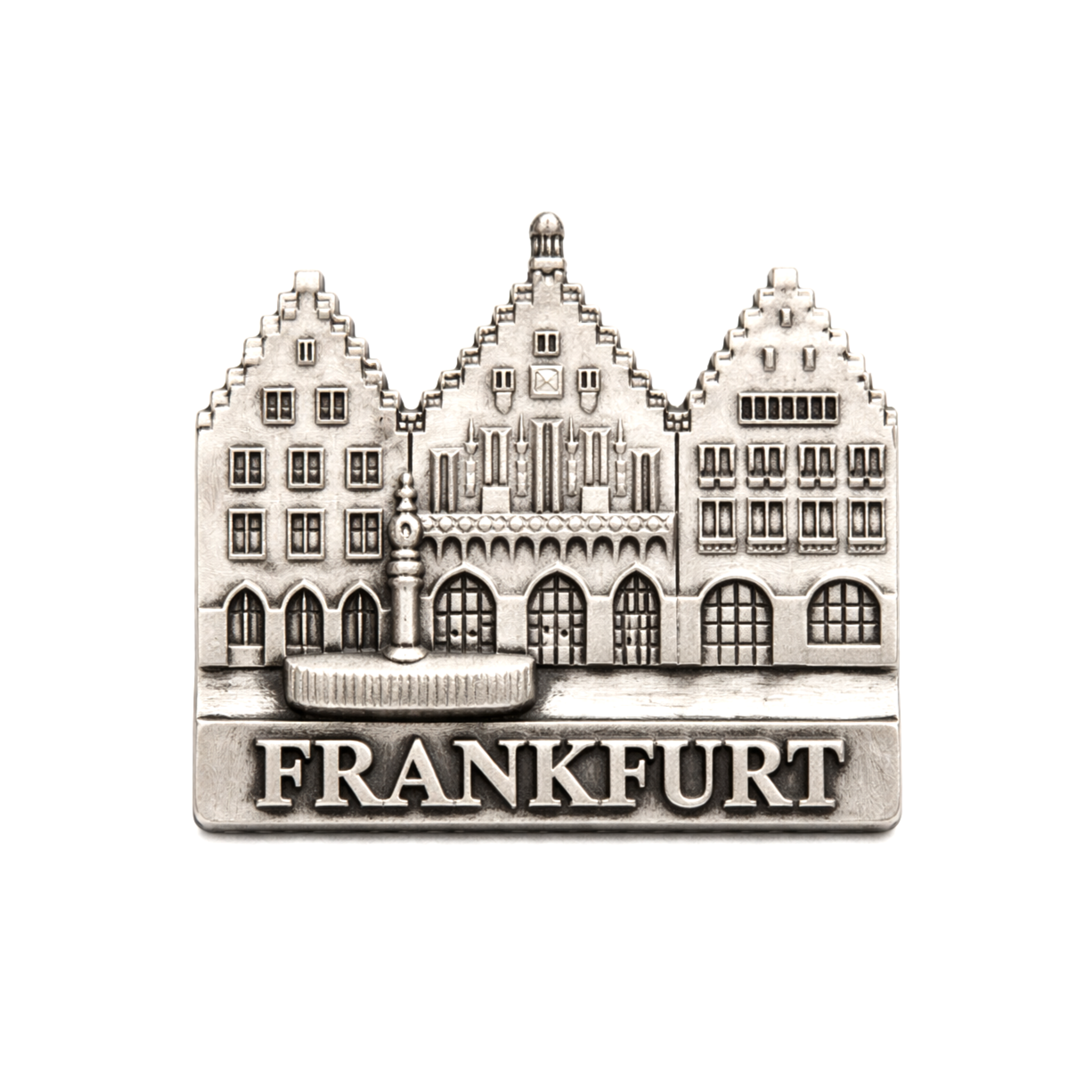 Antiker Frankfurt-Pin mit Stadtmotiv, dekorativer Souvenir-Anstecker im Vintage-Stil