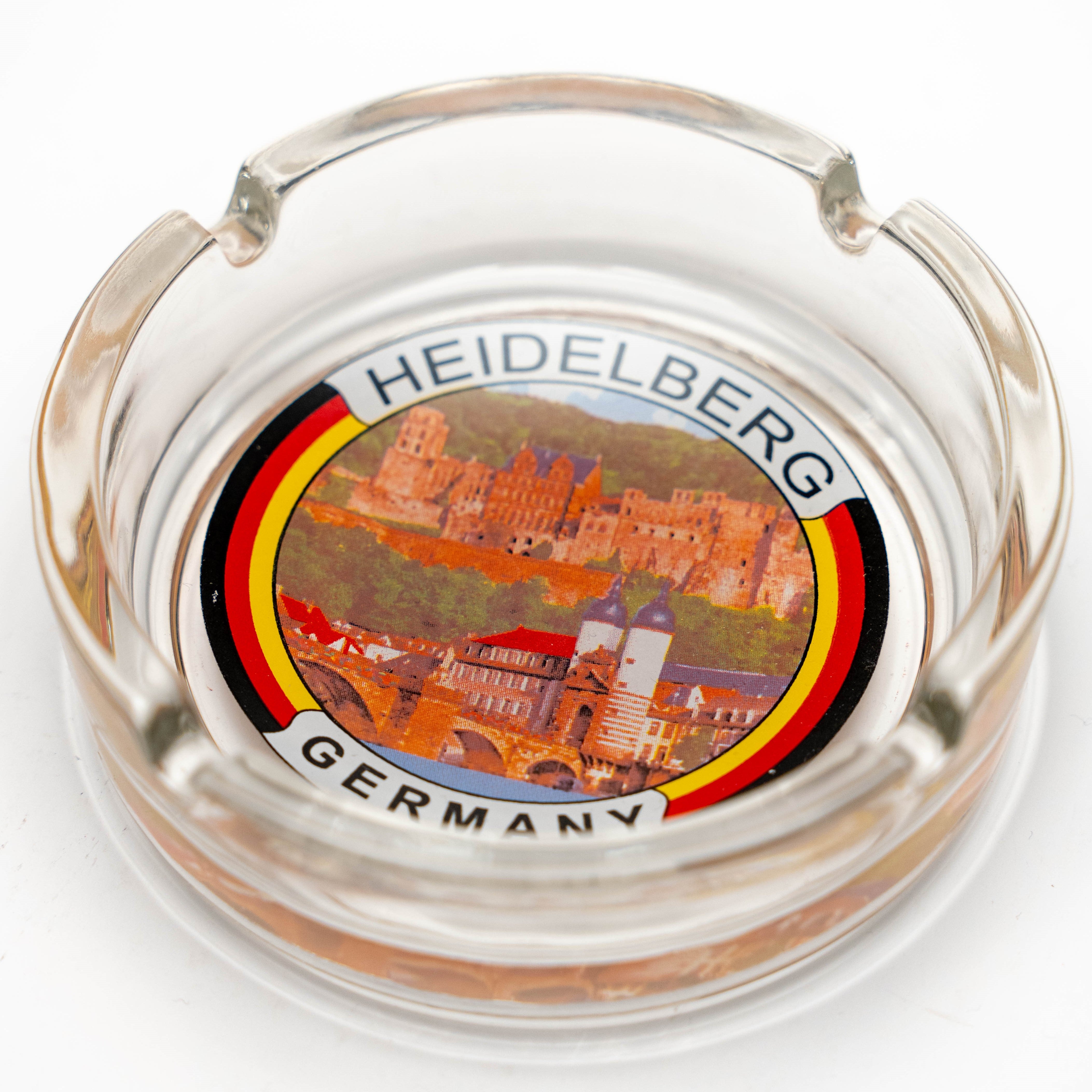 Glas-Aschenbecher mit Heidelberg-Motiv – Deutschland Souvenir