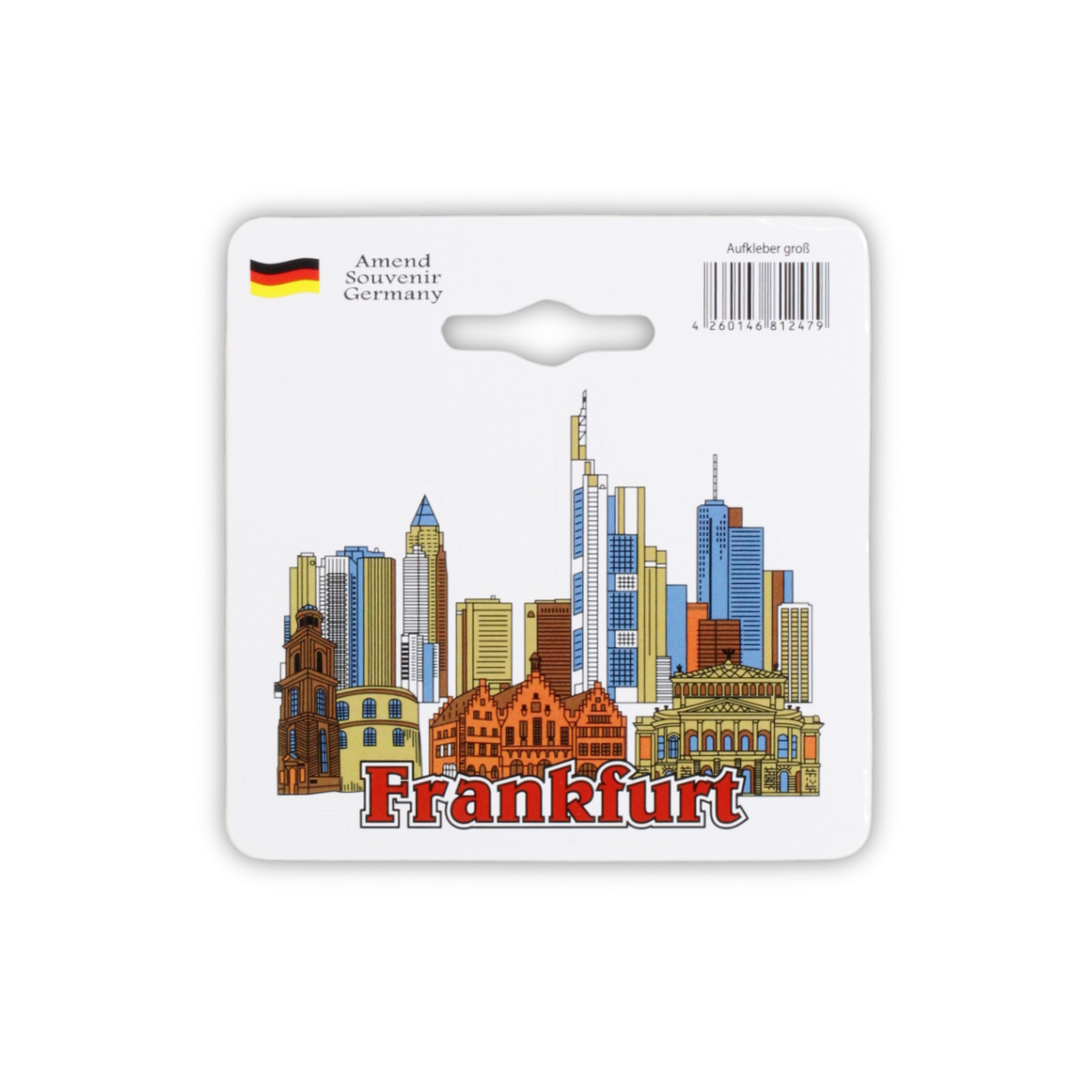 Aufkleber mit Frankfurt-Skyline – Deutschland Souvenir
