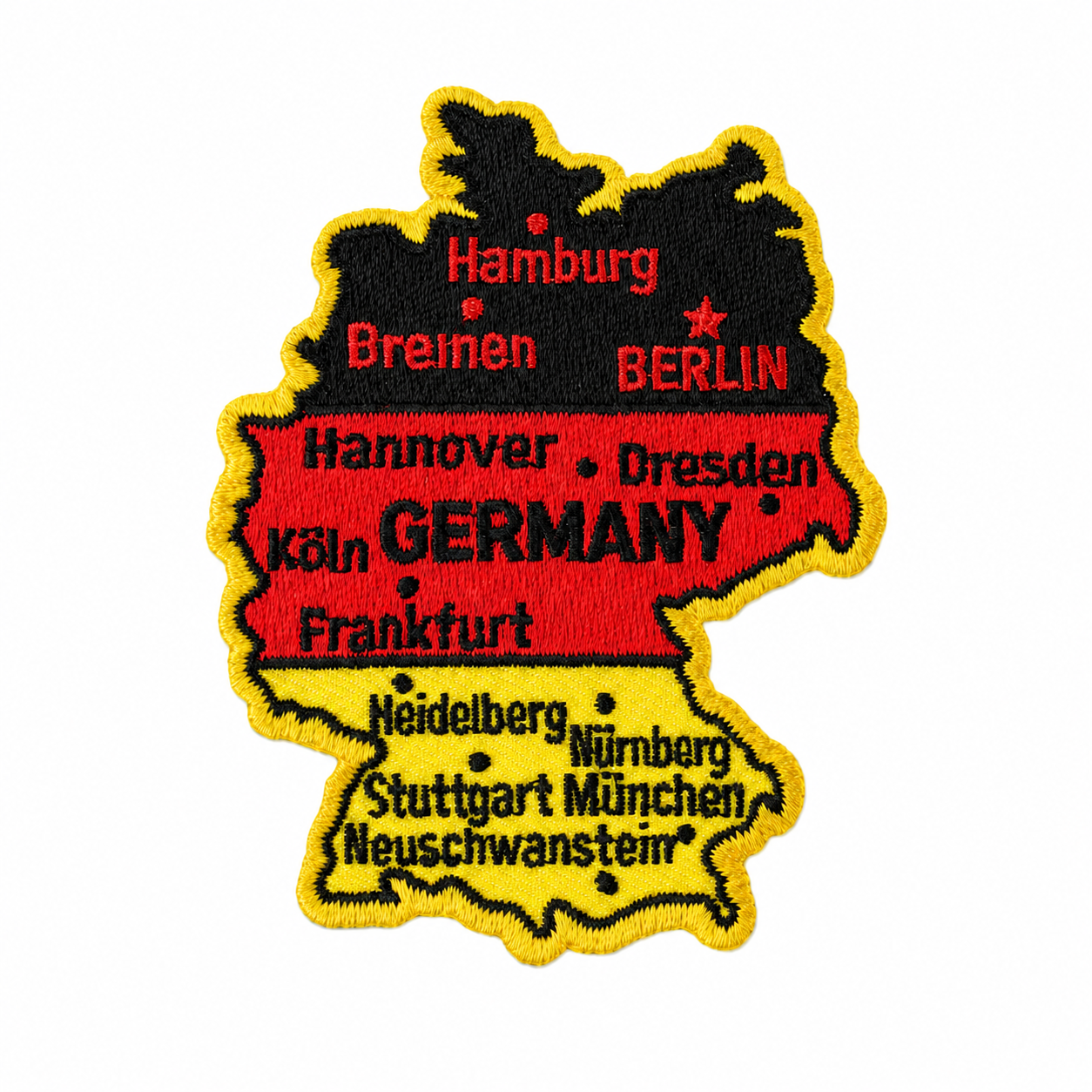 Aufnäher mit Deutschland-Karte – Deutschland Souvenir