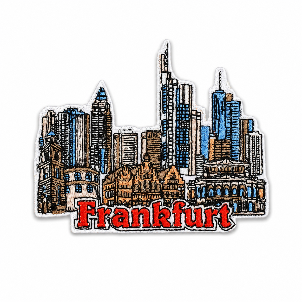Aufnäher mit Frankfurt-Skyline – Deutschland Souvenir