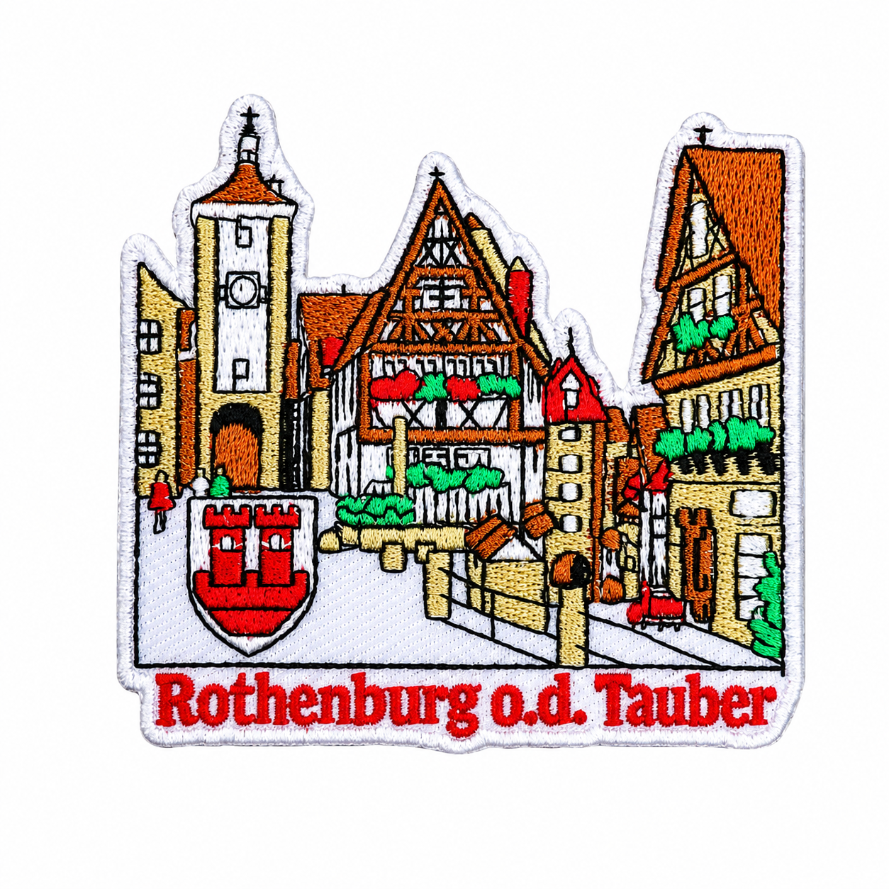 Aufnäher mit Rothenburg-Ansicht – Deutschland Souvenir