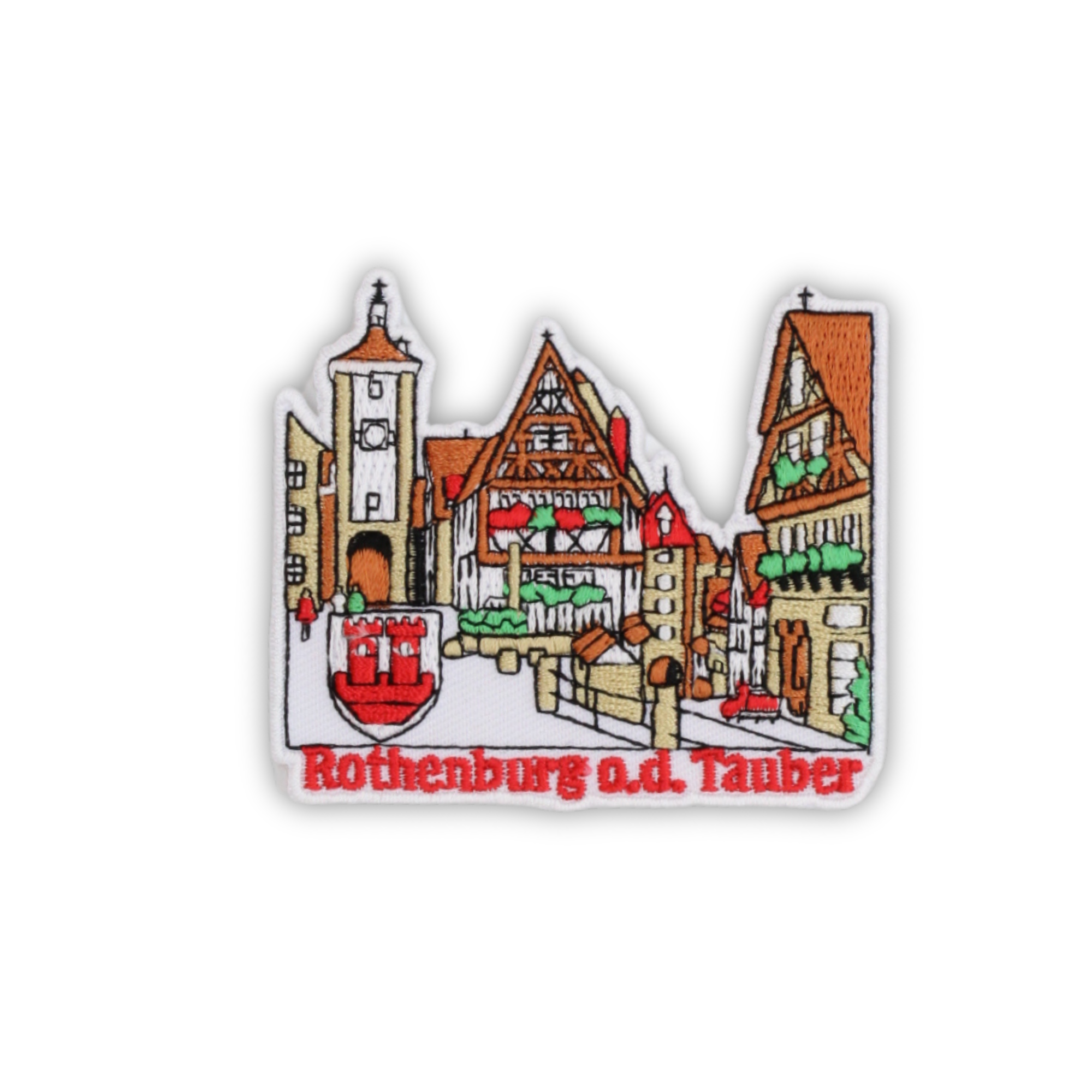 Aufnäher mit Rothenburg-Ansicht – Deutschland Souvenir