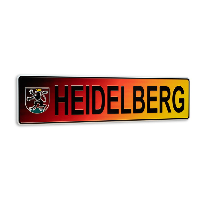 Autoschild Heidelberg bunt