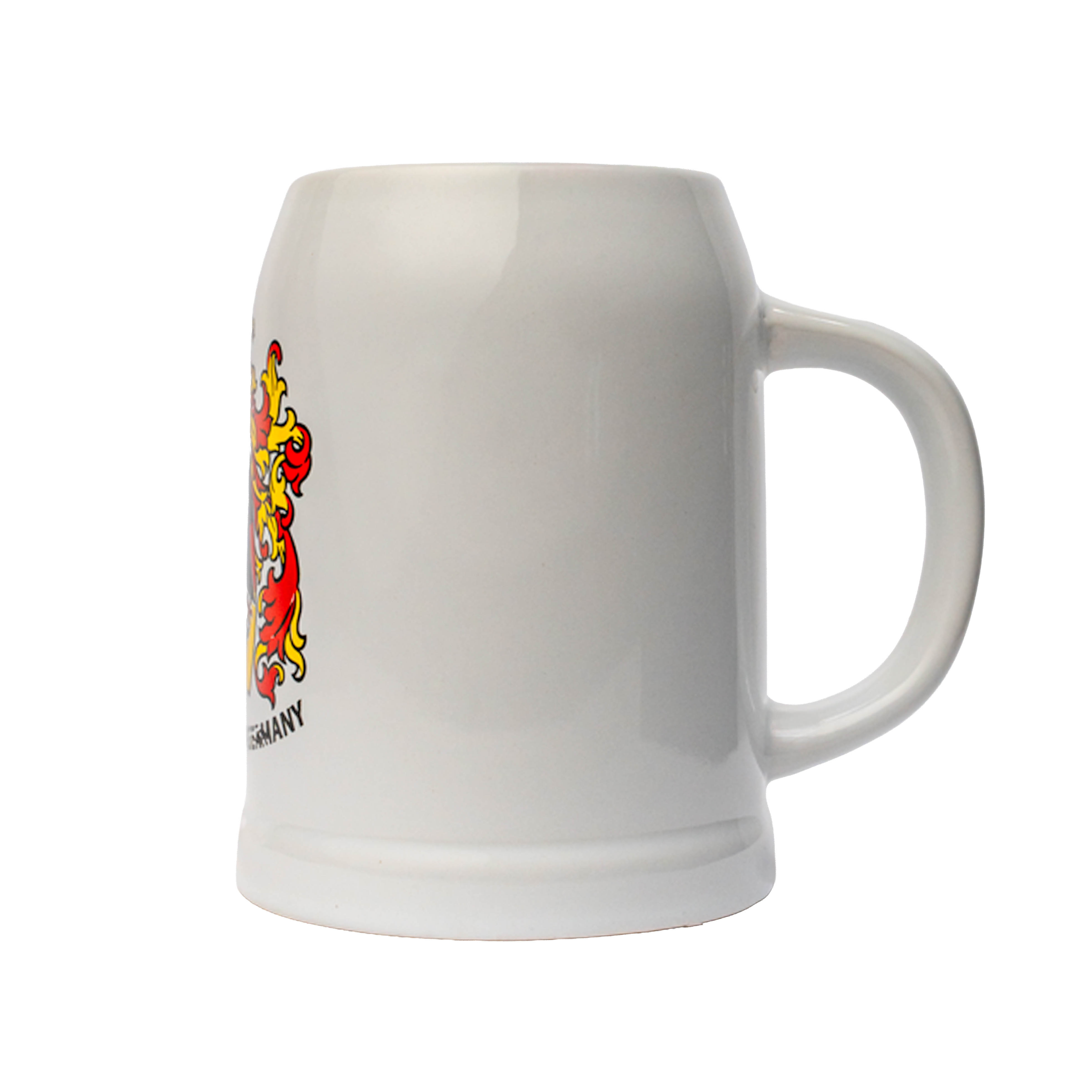 Bierkrug mit Schild-Motiv ohne Deckel - Deutschland Souvenir