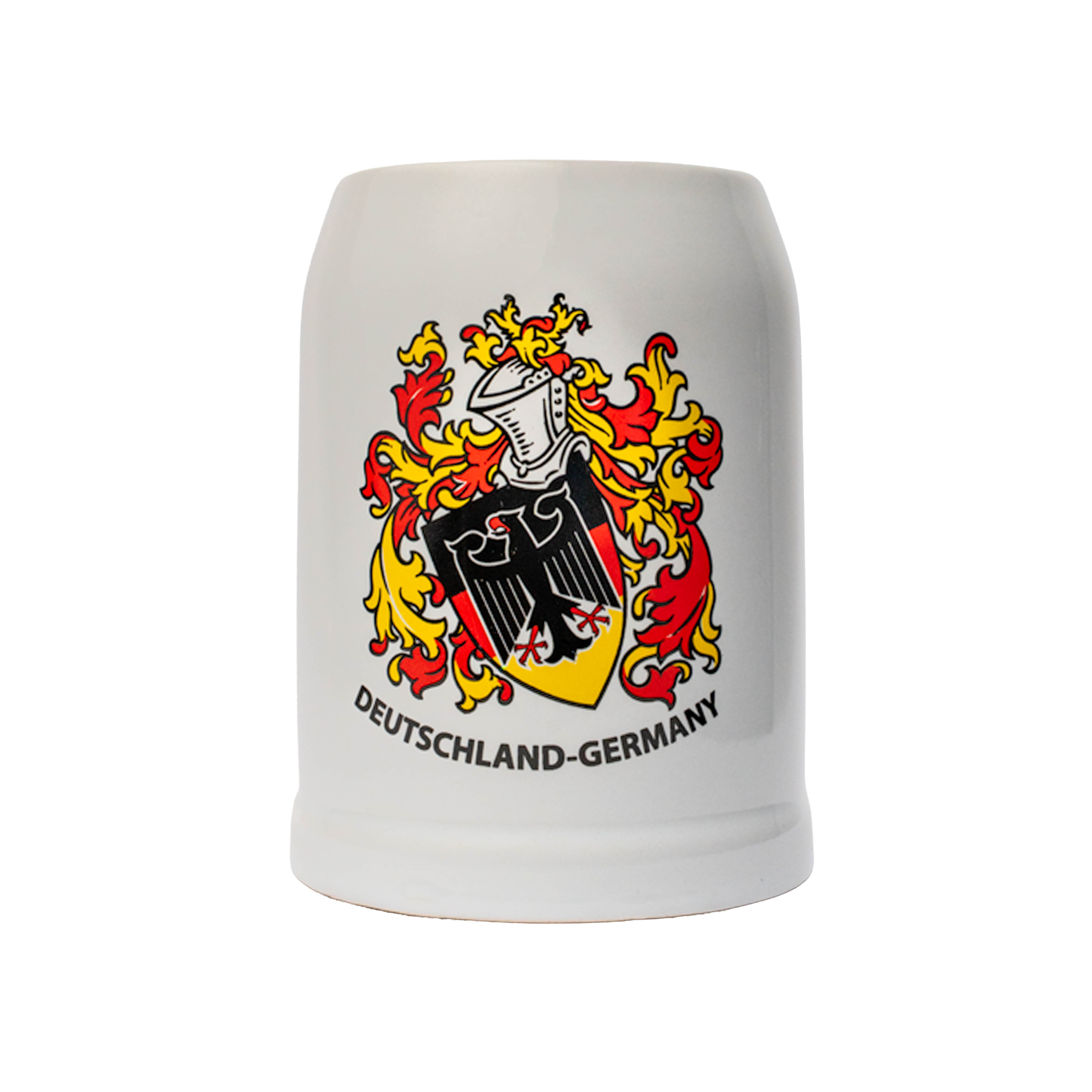 Bierkrug mit Schild-Motiv ohne Deckel - Deutschland Souvenir