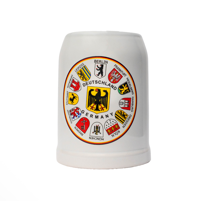 Bierkrug 0,5L Wappenkranz in Box
