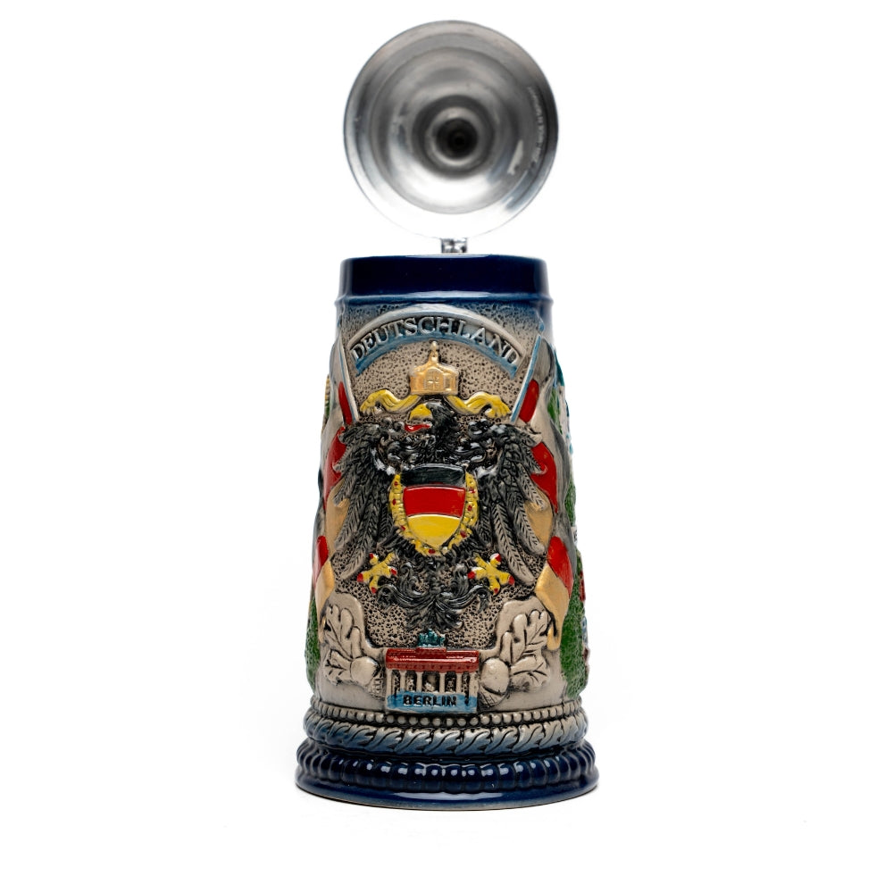 Großer Bierkrug mit Germany-Fahne Motiv – traditionelles Deutschland Souvenir