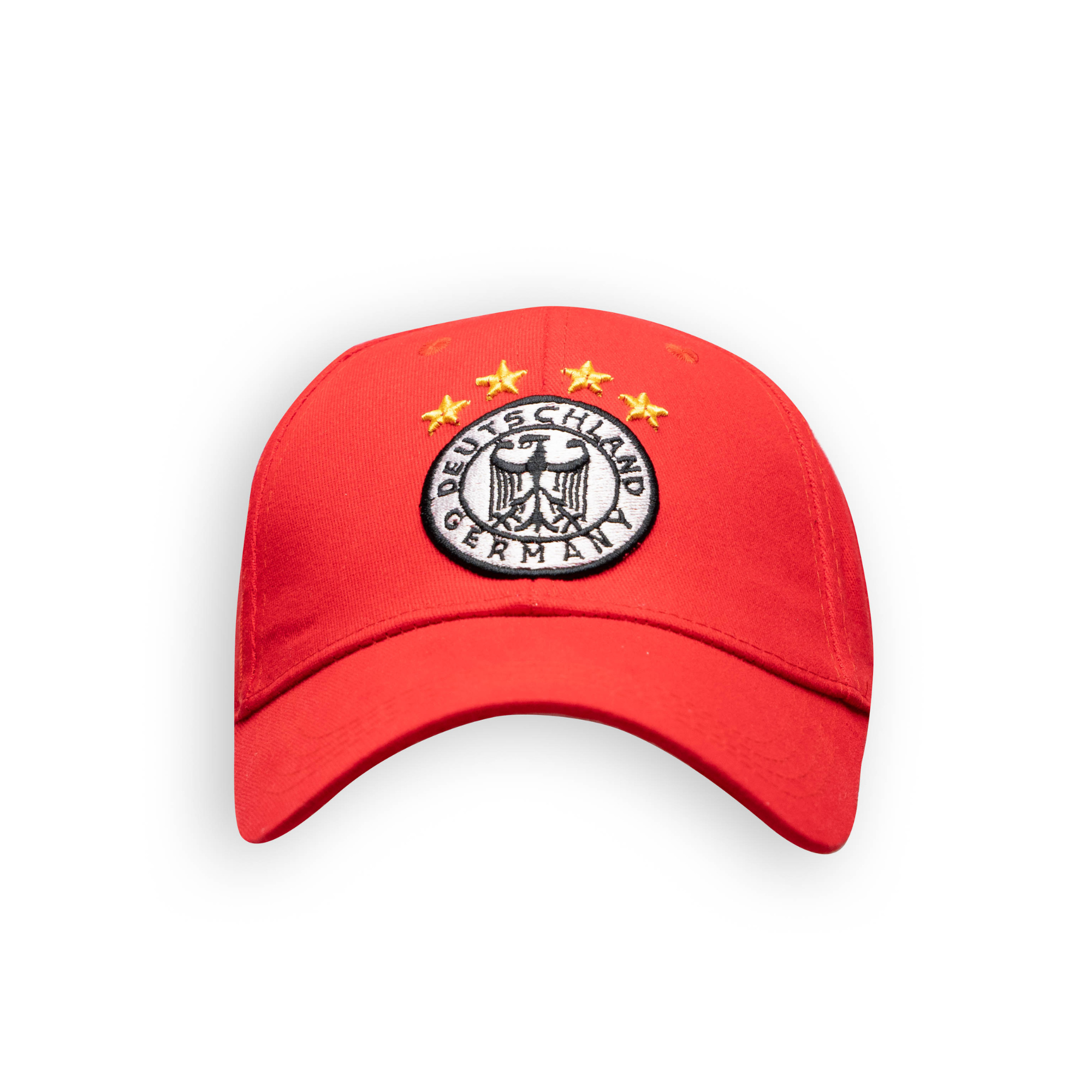 Rote Cap mit 4-Sterne-Motiv – Deutschland Souvenir