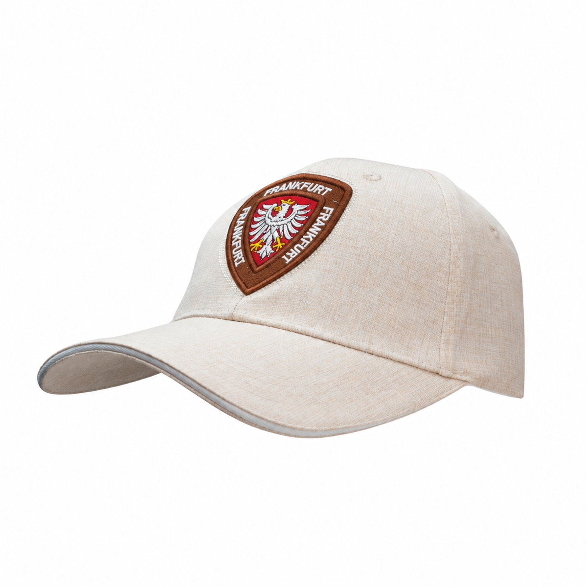 Beige Cap mit Frankfurt-Wappen auf der Vorderseite – Germany Souvenir