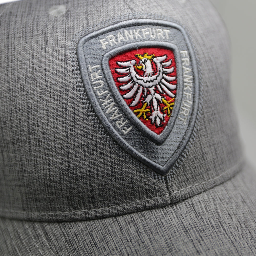Graue Cap mit Frankfurt-Wappen auf der Vorderseite – Germany Souvenir